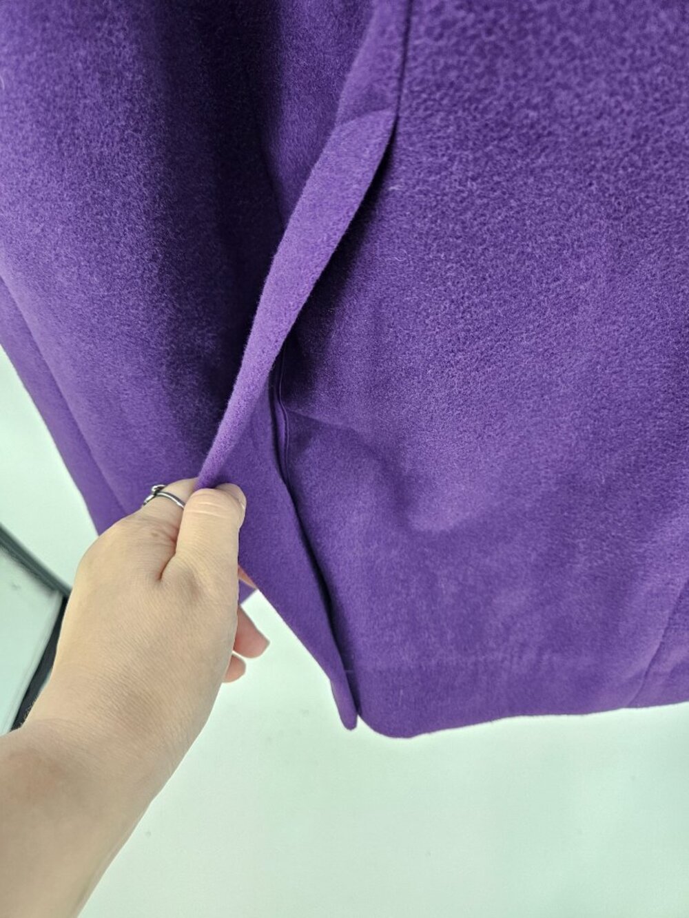 Sergio Hudson Target Long Coat Trench Coat Purple Women's Size S NEW Mob Wife - Picture 9 of 15